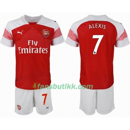 Fotballdrakt Arsenal ALEXIS 7 Barn Hjemmetrøye 2018-2019 Kortermet